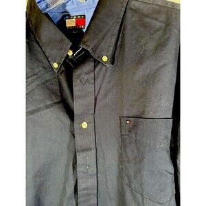 Tommy Hilfiger Men’s XXL  Big N Tall Dark Blue Long Sleeve Button  Down Shirt